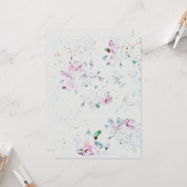 Blume Hochzeitsfeiern Einladung zum Aquarellpapier