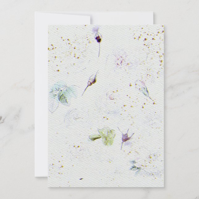 Blume Hochzeitsfeiern Einladung zum Aquarellpapier (Vorderseite)