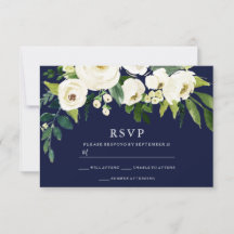 Blume Hochzeitsstimmung in Navy und White Blooming