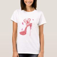 Blume hohes Ferse-Shirt