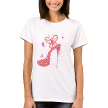 Blume hohes Ferse-Shirt