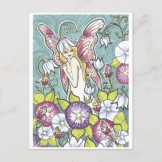 Blume Houses Fairy Garden Fantasy Kunstvoll wander Postkarte