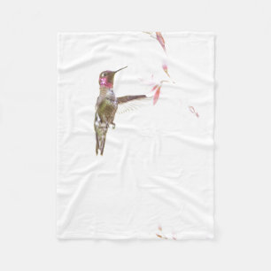Blume Hummingvogel und Single Fleecedecke