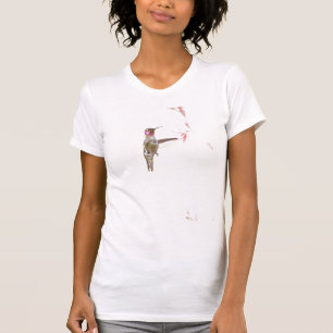 Blume Hummingvogel und Single T-Shirt