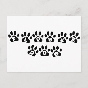 Blume Hund Postkarte