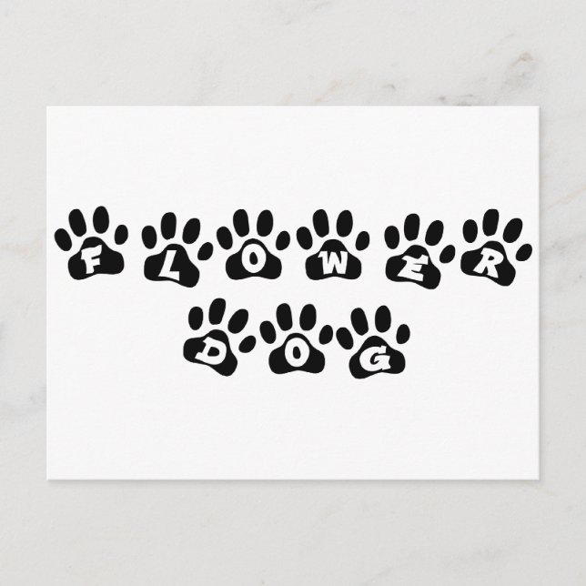 Blume Hund Postkarte (Vorderseite)