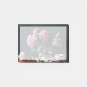 Blume Hydrangeas in Vase Post-it Klebezettel