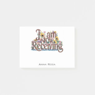 *~* Blume ICH ERHALTE JETZT 8 AP85 Manifesting Post-it Klebezettel