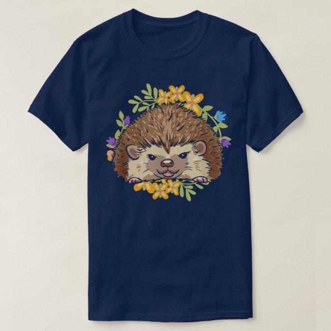 Blume Igel des Blumenhaines zum Hedg T-Shirt (Design vorne)