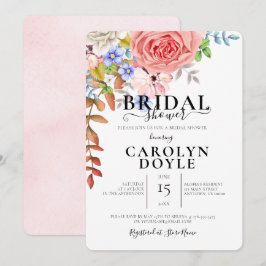 Blume Illustration Brautparty Einladung