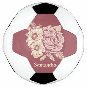 Blume Illustration individuelle Name Fußball
