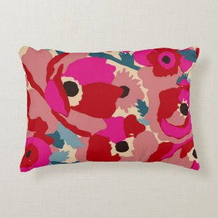 Blume Illustrationsmuster. Botanischer Blumenmoti Dekokissen