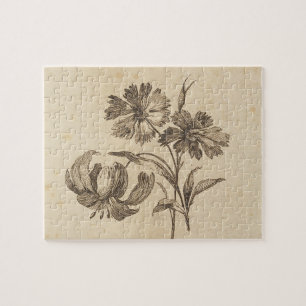 Blume-Illustrationspuzzle