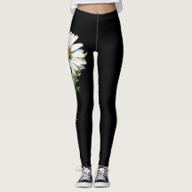 Blume im April, White Daisy auf Black