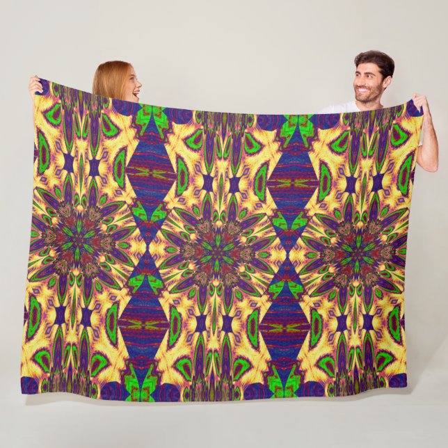 Blume im Bohemischen Garten im Sommer 1 Fleecedecke (Beispiel)