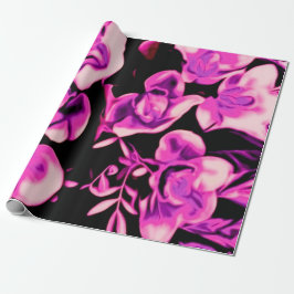 Blume im Dunkeln, rosa Geschenkpapier