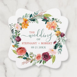 Blume im Englischen Garten - Gewohnter Hochzeitste Geschenkanhänger