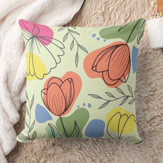 Blume im Frühjahrskissen Kissen (Decke)