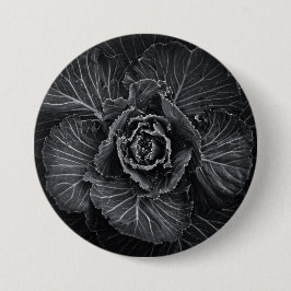 Blume im Garten in Schwarz und Weiß Nr. 108 Button