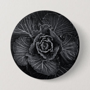 Blume im Garten in Schwarz und Weiß Nr. 108 Button