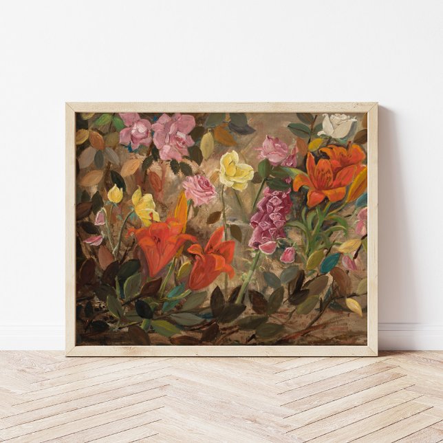 Blume im Garten | Tadeusz Makowski Poster (Von Creator hochgeladen)