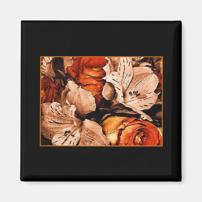 Blume im Herbst Magnet (Vorne)