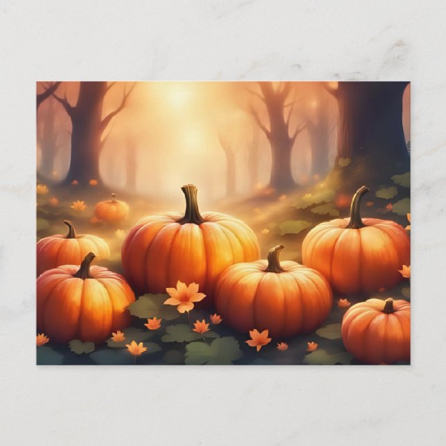 Blume im Herbst Postkarte (Vorderseite)