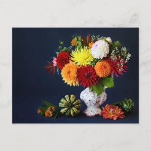 Blume im Herbst Postkarte