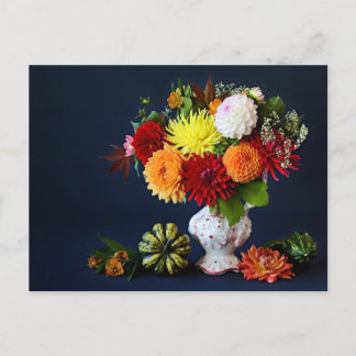 Blume im Herbst Postkarte