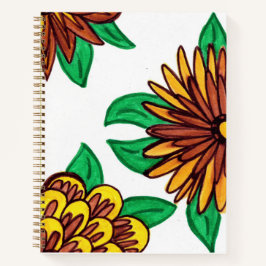 Blume im Herbst SpiralNotebook Notizbuch