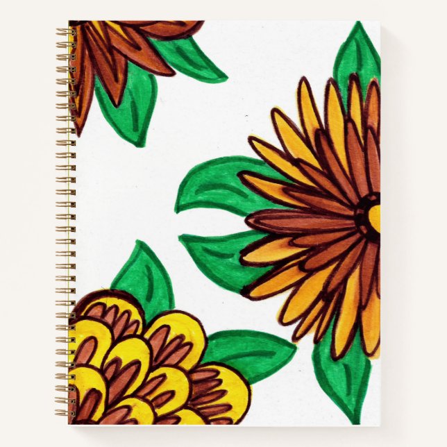 Blume im Herbst SpiralNotebook Notizbuch (Vorderseite)