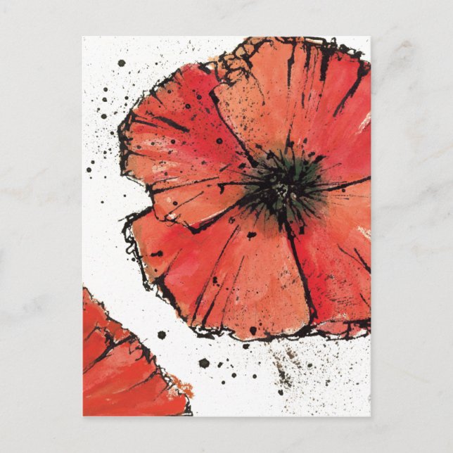 Blume im Hintergrund Postkarte (Vorderseite)