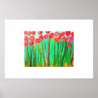 Blume im hohen Gras Poster