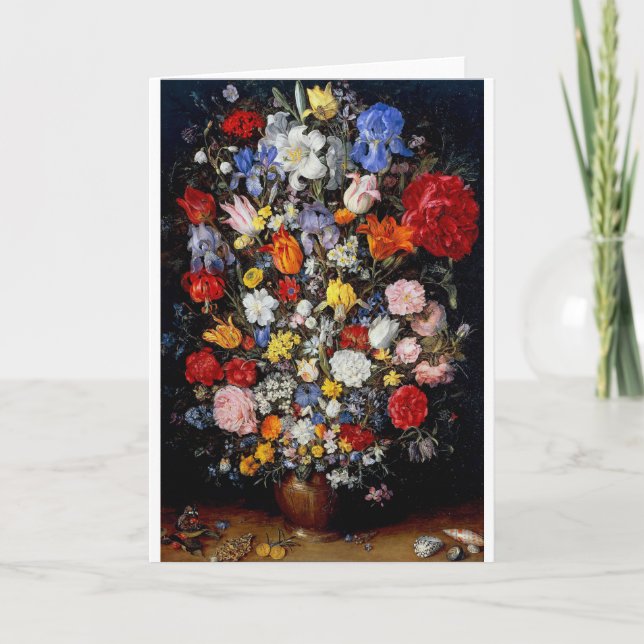 Blume im Holzschiff, Jan Brueghel der Ältere Karte (Vorderseite)