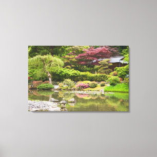 Blume im Japanischen Garten, Leinwanddruck