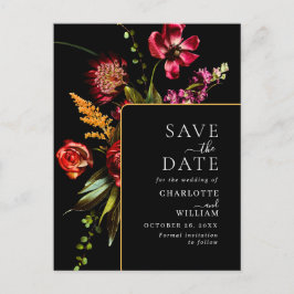 Blume im Jugendstil, die den QR-Code speichern Postkarte