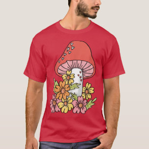 Blume im Pilz blühen, magische Wildblume im Mushro T-Shirt