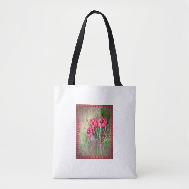 Blume im Regen Tasche (Vorderseite)