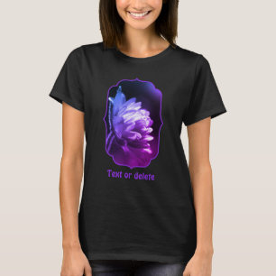 Blume im Sonnenlicht Schwarz-Weiß-Farbton T-Shirt