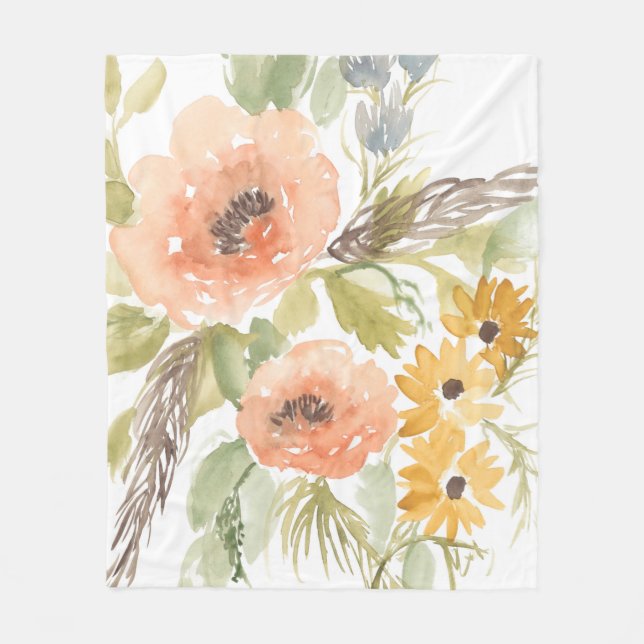 Blume im Spätsommer I Fleecedecke (Vorderseite)