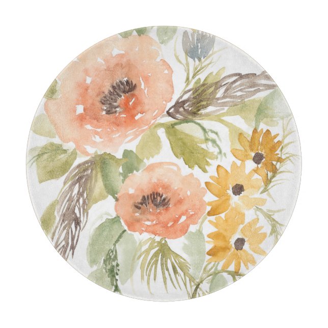 Blume im Spätsommer I Schneidebrett (Vorderseite)