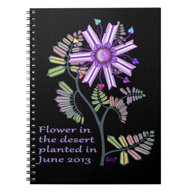 Blume im Spiral-Foto-Notebook Notizblock (Vorderseite)