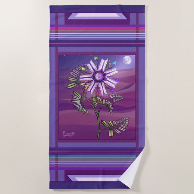 Blume im Strandtuch der Wüste (Vorderseite)