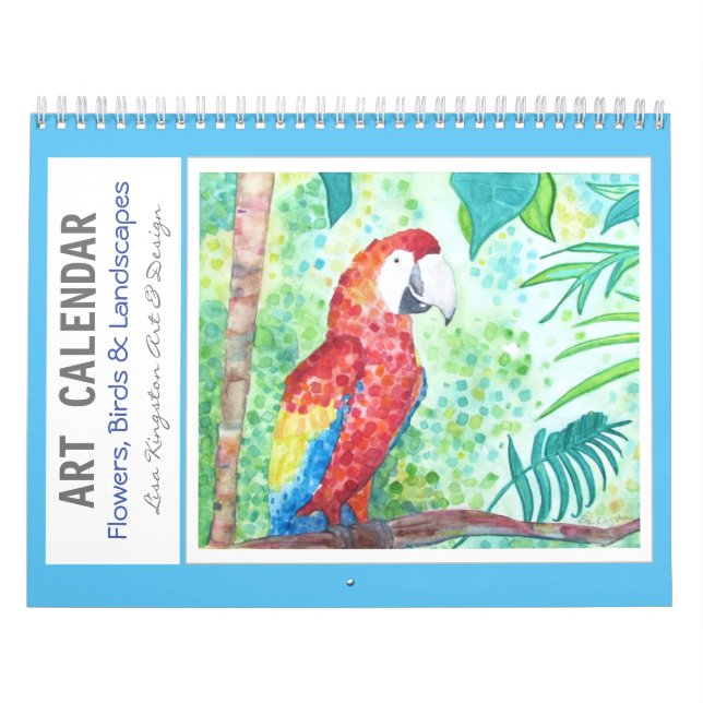 Blume im Wasserbereich Vögel und Landschaften Kalender (Titelbild)