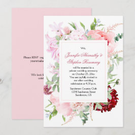 Blume im Wasserfarbengarten Hochzeitsempfang Einladung