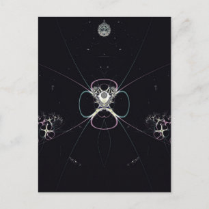 Blume im Weltraum Postkarte