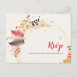 Blume im Wildwald Fern Mushrooms Foliage Postkarte