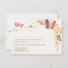 Blume im Wildwald Fern Mushrooms Foliage RSVP Karte