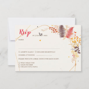 Blume im Wildwald Fern Mushrooms Foliage RSVP Karte