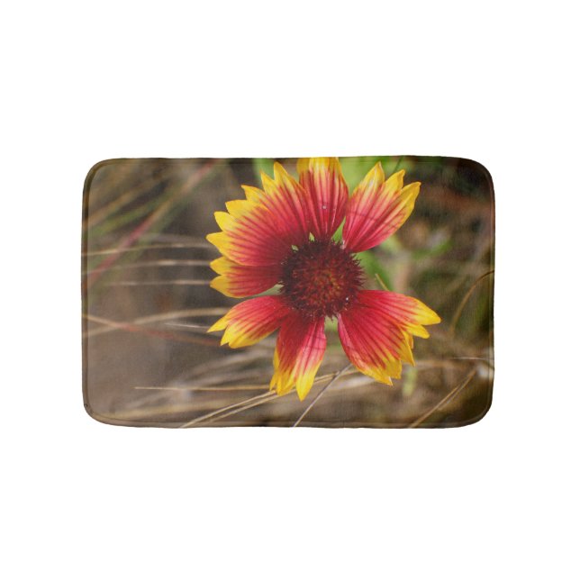 Blume im Wind Badematte (Vorderseite)